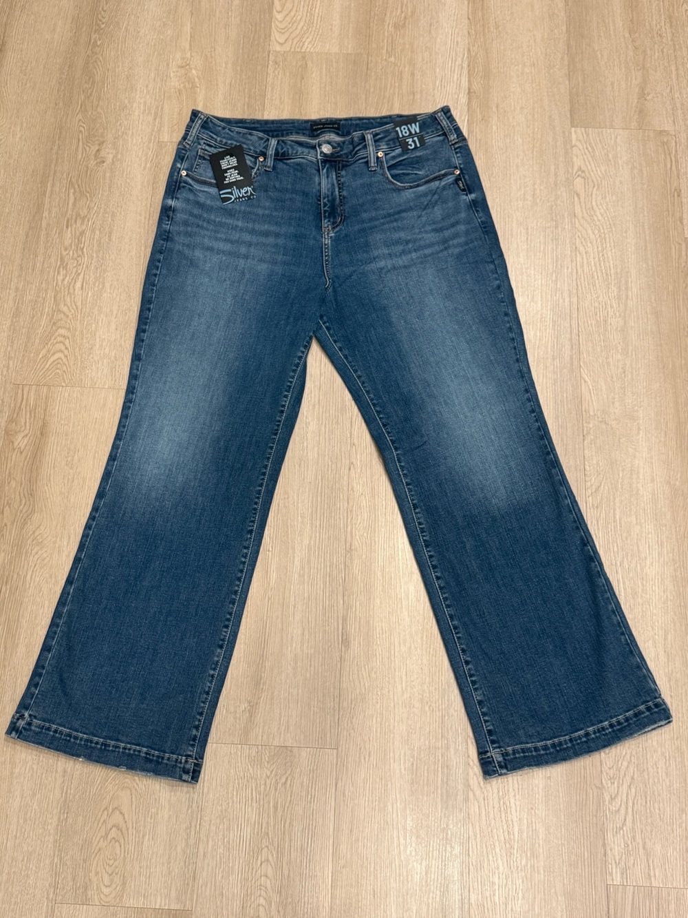 Silver Wide Leg Jeans NWT